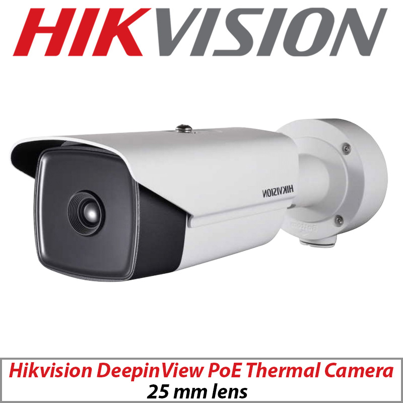 HIKVISION 25MM DEEP IN VIEW THERMAL NETWORK IP PoE BULLET CAMERA DS-2TD2136-25