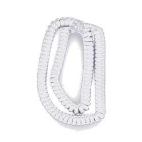 Fanvil-Curly Cord - H3/H5 WHITE